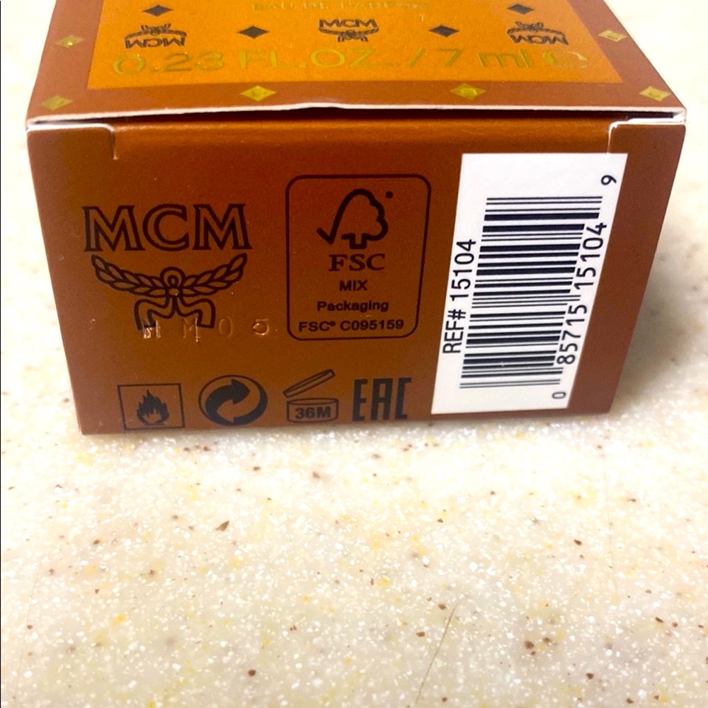 MCM Gold and Brown Eau de Parfum unisex mcm cognac monogram mini charm purse - Picture 5 of 11